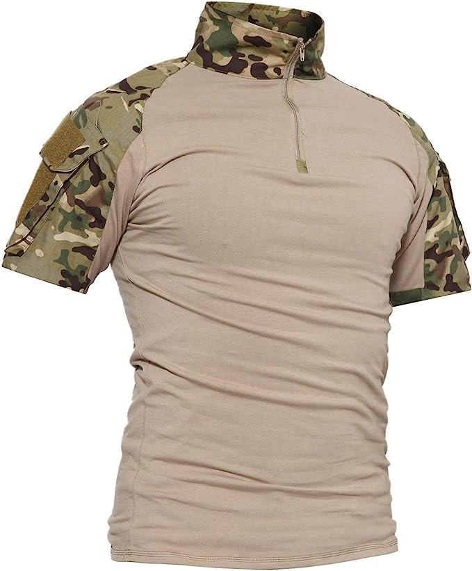 Тактична футболка поло з коротким рукавом мультікам сорочка бойова Multicam Ubacs