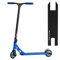Самокат трюковий двоколісний з алюмінієвими пегами Best Scooter Freestyle Чорний із синім