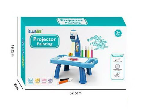 Детский столик с проектором Projection Painting Синий - фото 4 - id-p1878674889