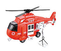 Игрушечный вертолет на батарейках City Service Rescue Красный