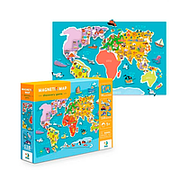 Розвивальна магнітна гра Dodo "Карта світу" 118 елементів