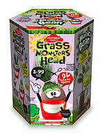 Набор для творчества выращивания растений "Grass monsters head" Danko Toys Светлорозовый
