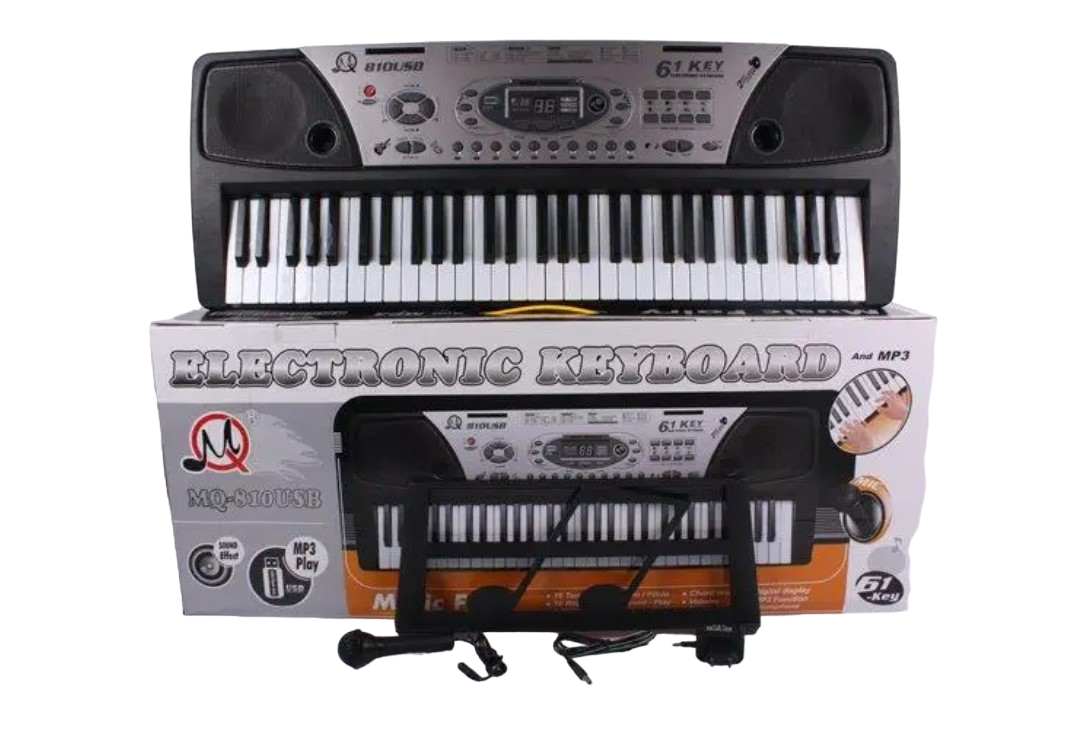Детский Орган Синтезатор с микрофоном Electronic Keyboard 61 клавиша MP3 плеер - фото 1 - id-p1878675008