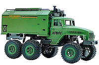 Военный грузовик с закрытым кузовом на радиоуправлении 6х6 Зеленый