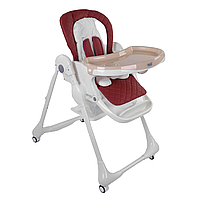 Стільчик трансформер для годування Toti з м'яким вкладишем від 6 місяців до 3 років Червоний