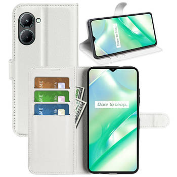 Чохол-книжка Litchie Wallet для Realme C33 White