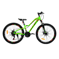 Велосипед горный подростковый 13-16 лет 26 дюймов колеса Corso Mercury Зеленый