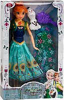 Кукла Холодное сердце Анна с двумя нарядами и Олаф 29 см