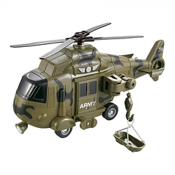 Військовий вертоліт із лебідкою та ефектами Зелений
