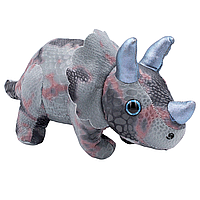 Мягкая игрушка Динозавр Трицератопс Серый