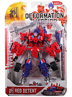 Конструктор робот трансформер "Deformation Warrior: Red Detent" 28 см Красный