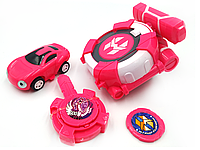 Вотчкар игрушка (машинка Сона и Ари) + запускалка Лига Watch Car Розовая