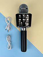 Беспроводной bluetooth караоке-микрофон Wster WS1688 bluetooth, черный