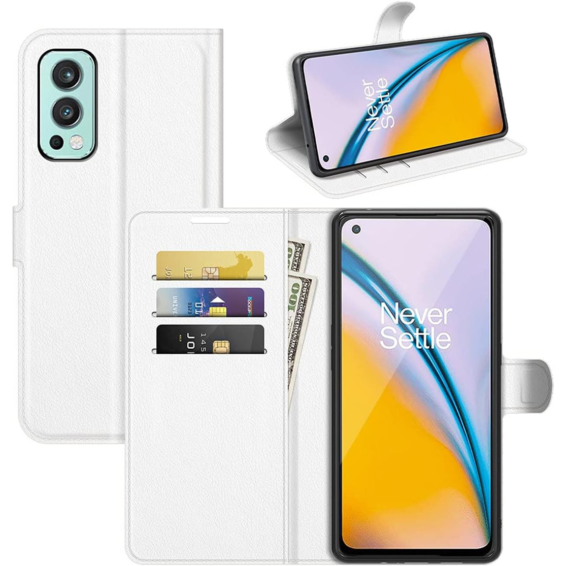 Чохол-книжка Litchie Wallet для OnePlus Nord 2 5G White, фото 1