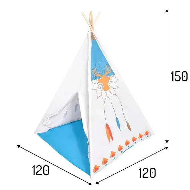 НАМЕТ WIGWAM / TIPI, Дитячий намет вігвам, Вігвам намет для дітей, Дитячий ігровий намет ECOTOYS - фото 4 - id-p1878696518