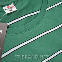 58,60. Чоловіча футболка великого розміру 100% бавовна, Узбекистан - зелена, фото 3