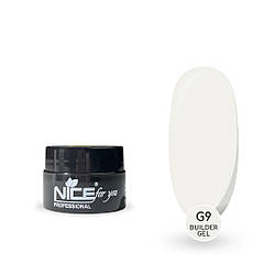 Гель для нарощування Builder gel Nice for you G-9 Ice milk Молочний 5 г