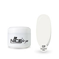 Гель для наращивания Builder gel Nice for you G-9 Ice milk Молочный 30 г