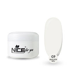 Гель для нарощування Builder gel Nice for you G-9 Ice milk Молочний 50 г