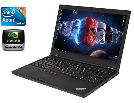 Ноутбук Б-клас Lenovo ThinkPad P50/ 15.6" 1920x1080/ Xeon E3-1505M v5/ 32GB RAM/ 512GB SSD/ Quadro M2000M 4GB, фото 1