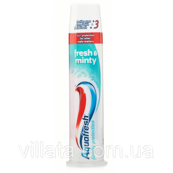 Зубна паста з дозатором Aquafresh Fresh&Minty