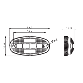 Ліхтар габаритний боковий Fristom жовтого кольору з дротом FT-068 Z LED DARK, фото 4