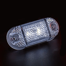 Ліхтар передній габаритний Fristom білого кольору з дротом FT-062 B LED, фото 5