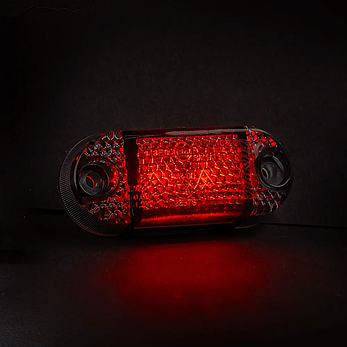 Ліхтар габаритний задній Fristom червоного кольору з дротом FT-062 C LED DARK, фото 3