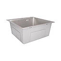 Мийка для кухні інтегрована Lidz Handmade H5050G (LDH5050GPVD43620) Brushed Grey PVD 3,0/1,0 мм, фото 4