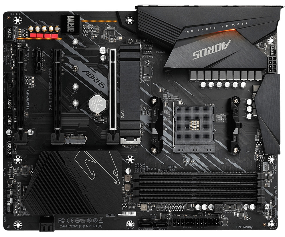 Gigabyte Материнська плата B550 AORUS ELITE V2 sAM4 B550 4xDDR4 M.2 HDMI DP ATX