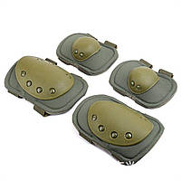 Тактический комплект Combat Knee Elbow Pads для защиты колен и локтей олива