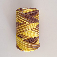 Шпагат градиент желтый шоколад 2 мм 190 м для макраме, шпагат для плетения макраме