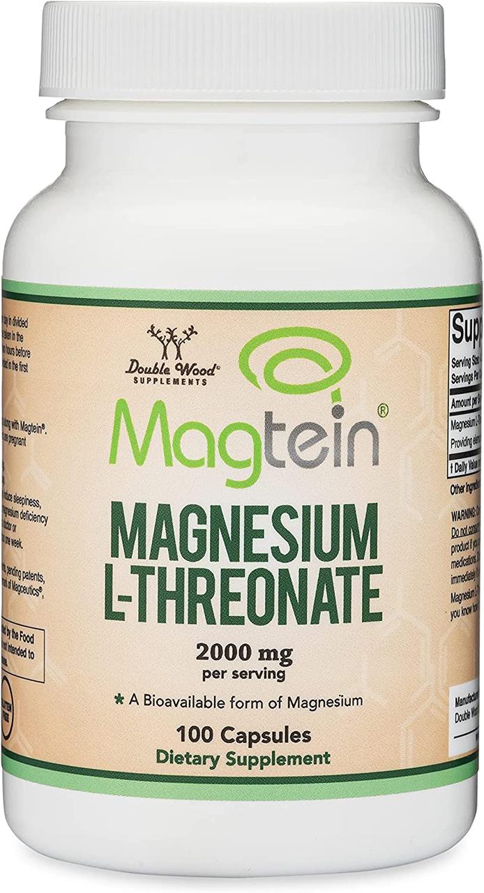 L-треонат магнію Double Wood Magnesium L-Threonate 2000 mg 100 capsules
