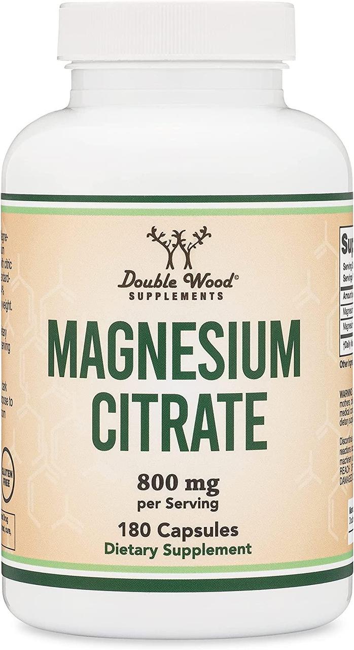Цитрат магнію Double Wood Magnesium Citrate 800 mg 180 capsules