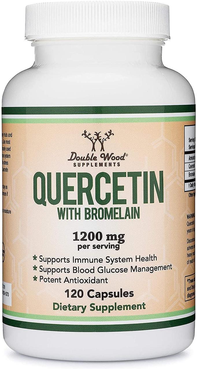 Кверцетин із бромелайном Double Wood Quercetin With Bromelain 1200 mg 120 capsules