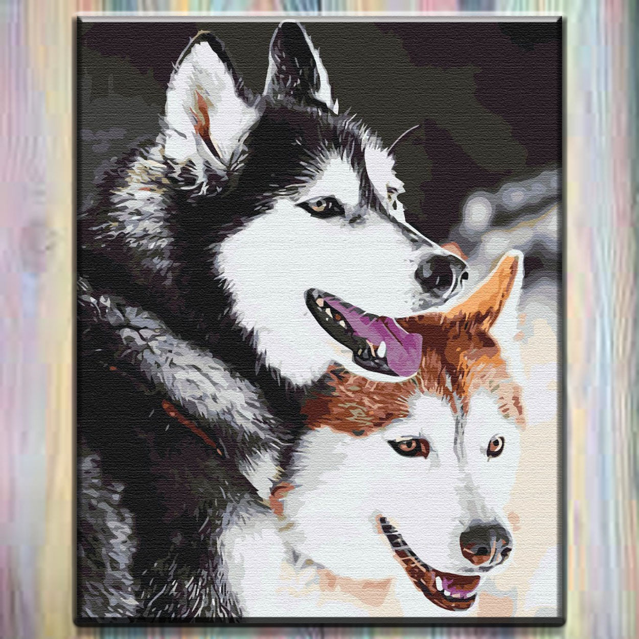 Набір картина для розпису за номерами Тварини "Хаскі" 40*50 см ТМ "Brushme" BS28714, фото 1