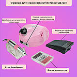 Стартовий набір для манікюру гель лаком Фрезер для манікюру ZS-601 65 Вт, 45000об + Лампа для манікюру SunOne 48Вт, фото 4