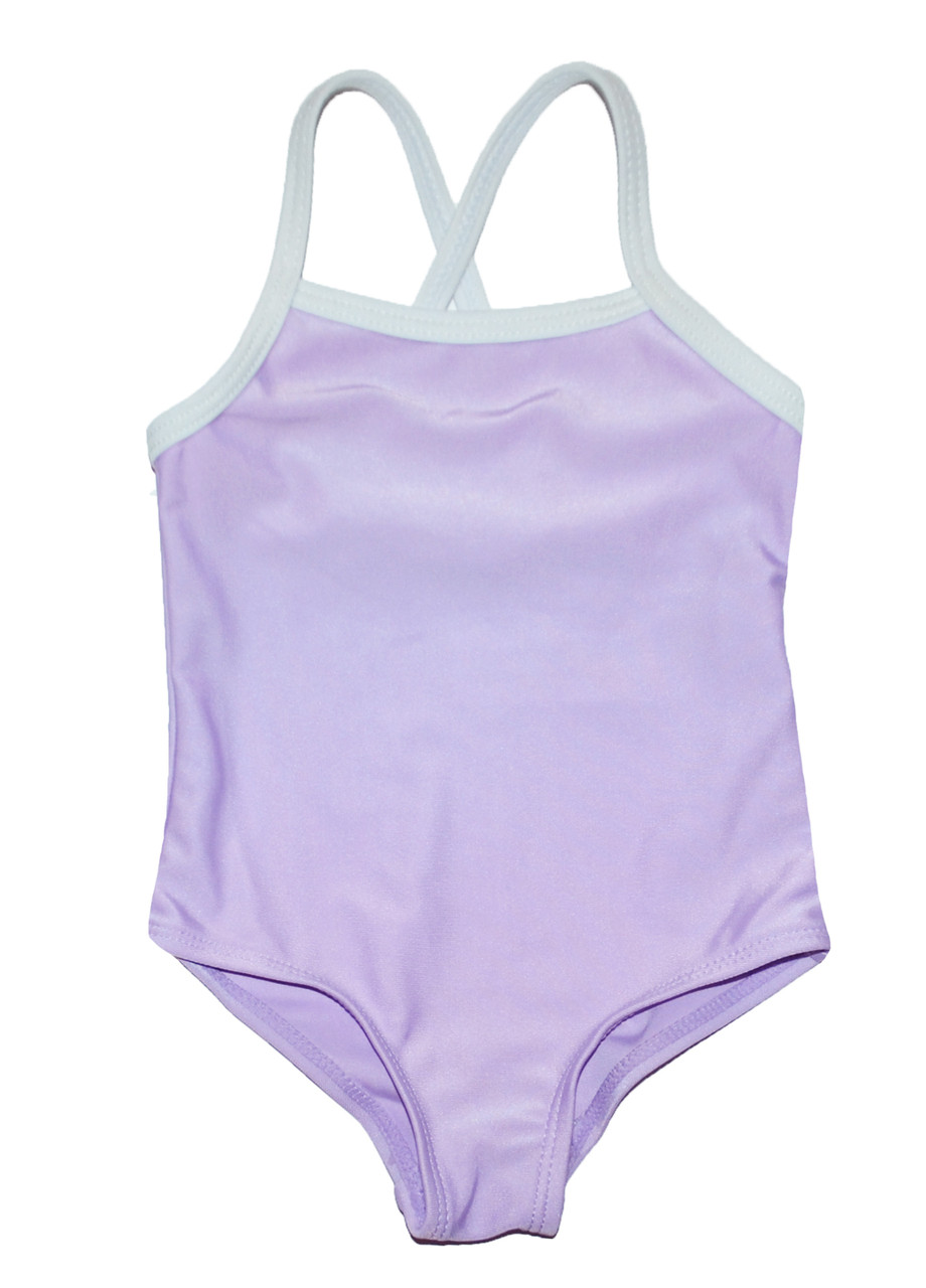 Купальник дитячий для дівчинки закритий бузковий