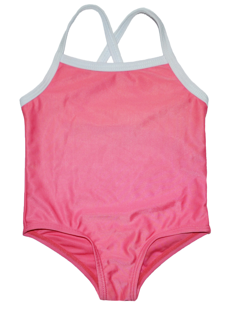 Купальник для дівчаток закритий малиновий 74