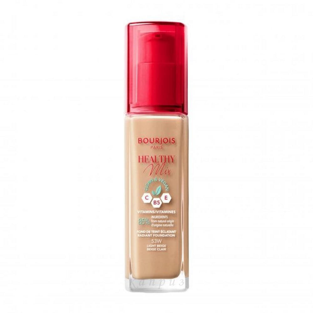 Тональна основа Bourjois Radiance Reveal Healthy Mix Foundation 53 w 30 мл, фото 1