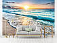Фотошпалери флізелінові 3D 368х254 см Чарівний захід сонця та море (11040V8) Найкраща якість, фото 7