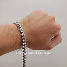 Чоловічий срібний браслет Рамзес (Кардинал). Ширина 7,5 мм. Браслет срібло 925 19 см, фото 3