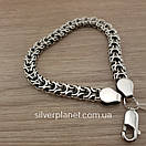 Чоловічий срібний браслет Рамзес (Кардинал). Ширина 7,5 мм. Браслет срібло 925 19 см, фото 8