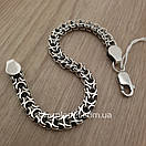 Чоловічий срібний браслет Рамзес (Кардинал). Ширина 7,5 мм. Браслет срібло 925 19 см, фото 9