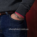 Чоловічий срібний браслет Рамзес (Кардинал). Ширина 7,5 мм. Браслет срібло 925 19 см, фото 2