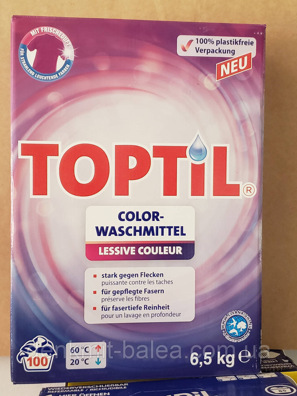 Порошок для прання кольорової білизни Toptil Color Waschmittel 6.5 кг