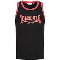 Мужская хлопковая майка Lonsdale, черная