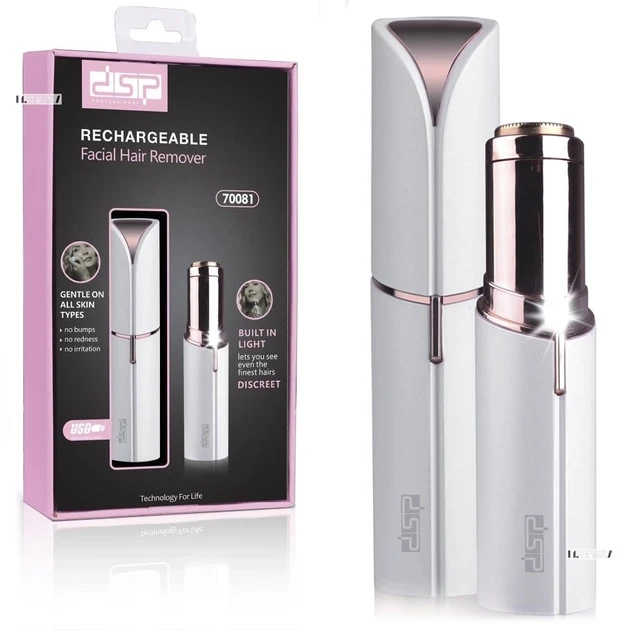 Електробритва жіноча для обличчя для сухого гоління White/Pink DSP 70081, фото 1