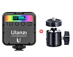 Мінікамерне світло Ulanzi VL49 LED RGB + кульова головка CRI 95+ 2700K-9000K акумулятор 2000 мА