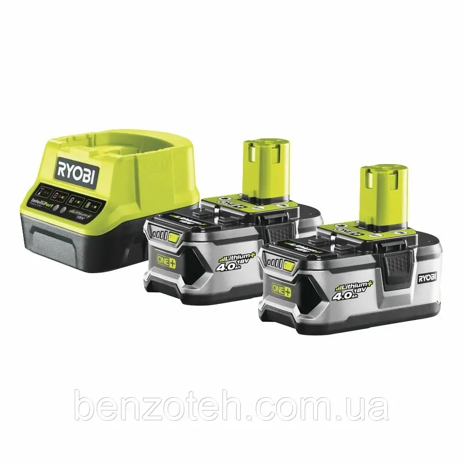 Акумулятор + зарядний Ryobi RC18120-240 (2 АКБ 18 В / 4.0 Ач та зарядний)